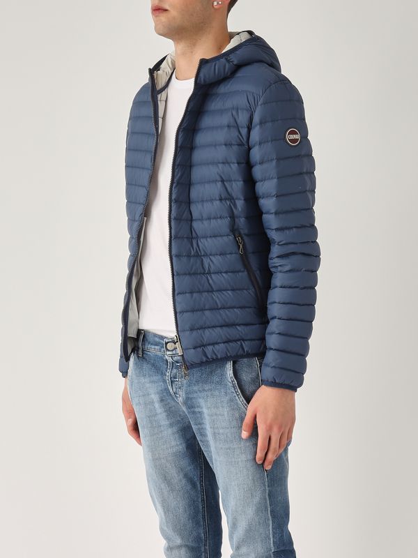 2. Piumino uomo in nylon con cappuccio Blu Colmar 1277r8vx