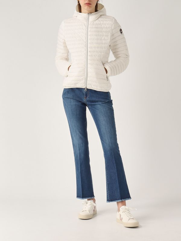 5. Natürliche Daunenjacke für Frauen Weiß Colmar 2224a9vx