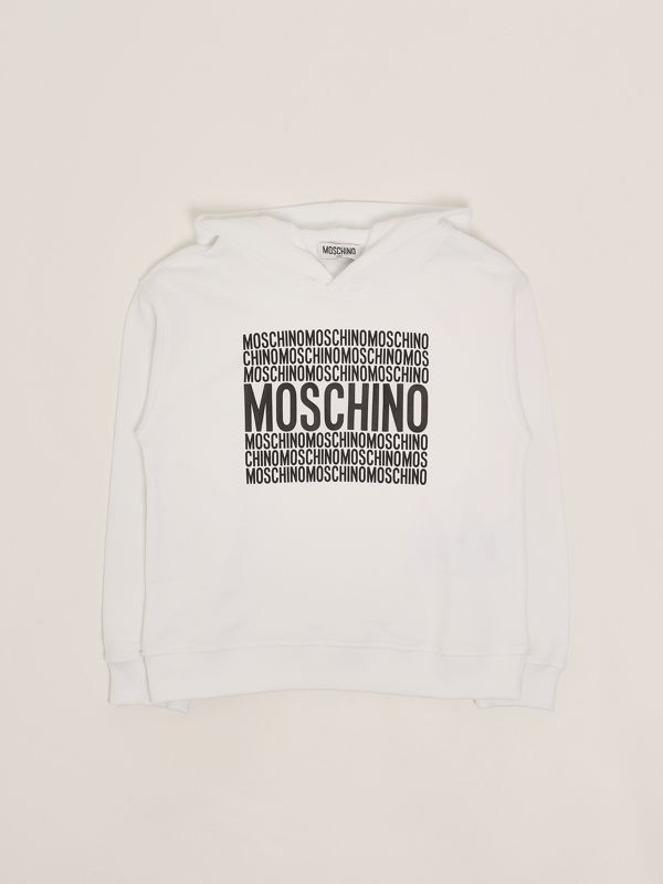 1. Cotton baby sweatshirt White Moschino huf08tlca74