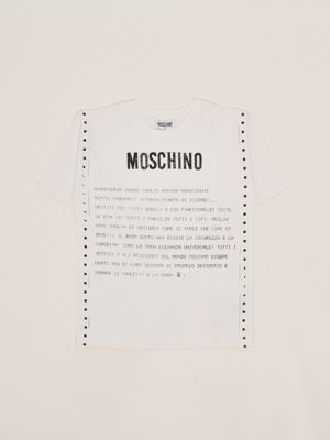 1. T-shirt bambino in cotone stretch Bianco Ottico Moschino hqm050laa02