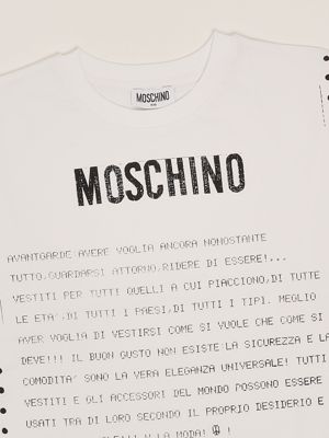3. T-shirt bambino in cotone stretch Bianco Ottico Moschino hqm050laa02