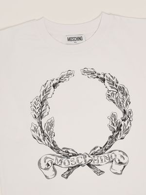 3. T-shirt bambino in cotone stretch Bianco Ottico Moschino hsm050laa02