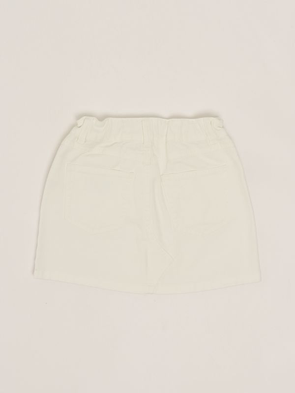 2. Gonna bambina in cotone Bianco Moschino haj03ml0a14