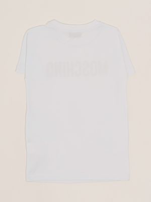 2. Robe en coton extensible pour fille Blanc optique Moschino hdv0gnlba10