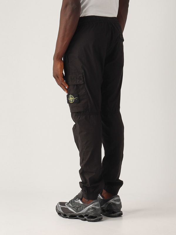 3. Stretch parachute canvas trousers for men Black Stone Island k1s153100031s0003