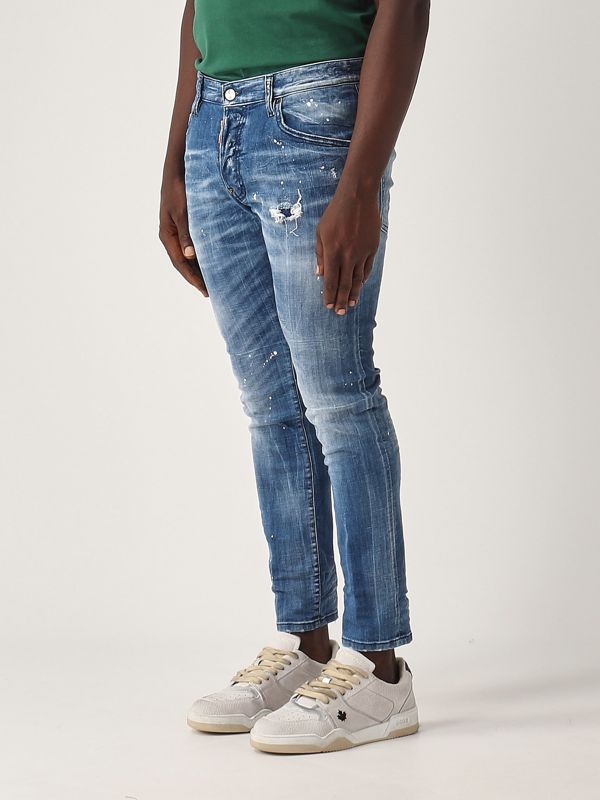 Dsquared2 Men's skater jeans in stretch cotton - Medium Denim