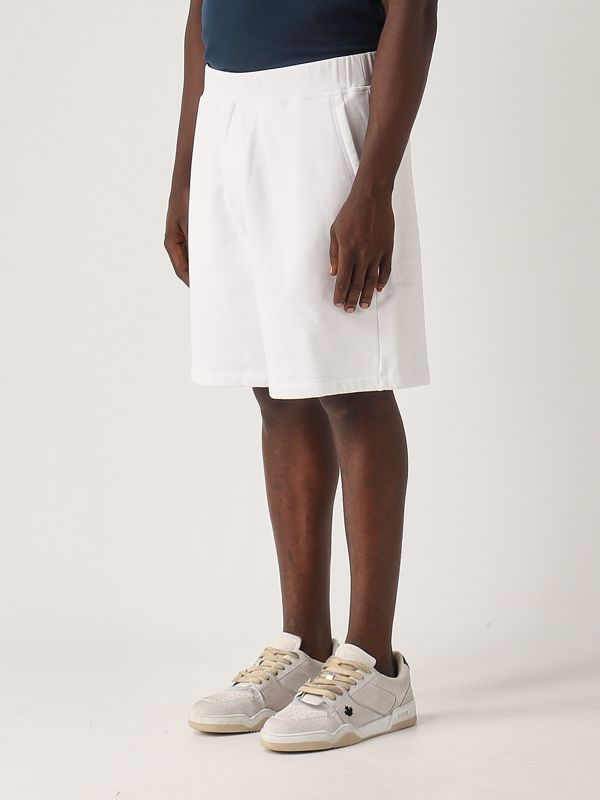 2. Bermuda uomo in felpa di cotone Bianco Dsquared2 s74mu0897d25015