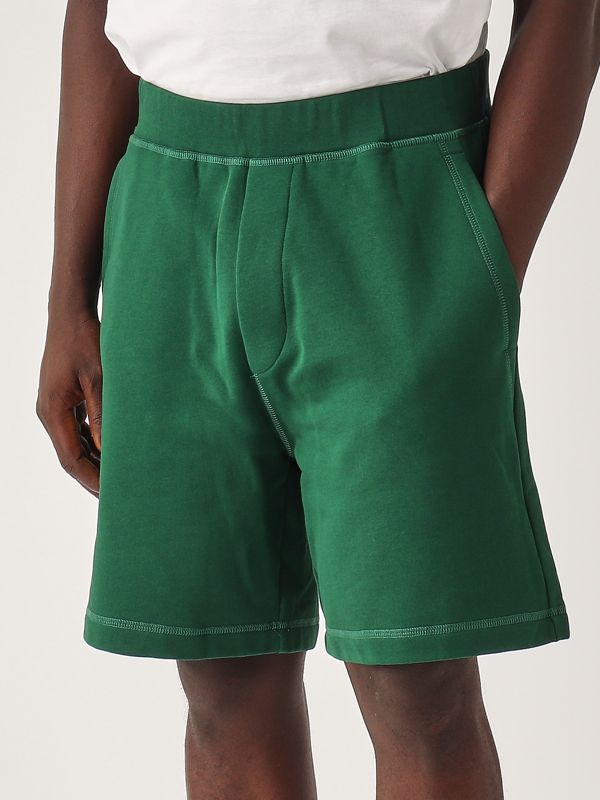 4. Bermuda uomo in felpa di cotone Verde Dsquared2 s74mu0897d25015