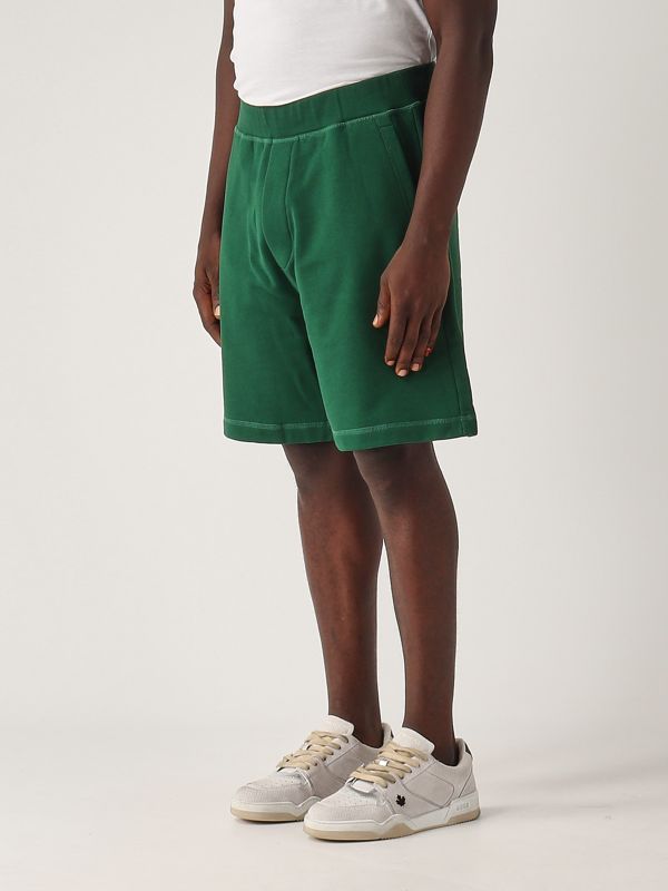2. Bermuda uomo in felpa di cotone Verde Dsquared2 s74mu0897d25015