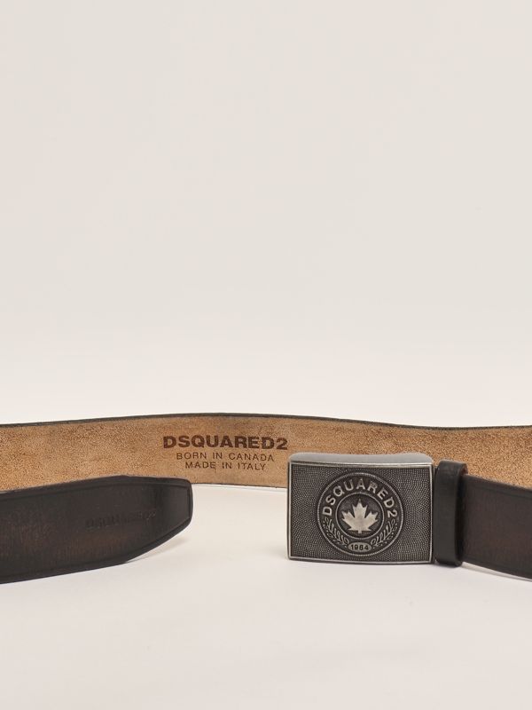 2. Ceinture en cuir pour homme Noir Dsquared2 bem063701502402