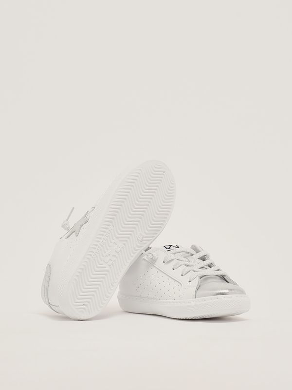 4. Low leather sneakers White-Silver 2Star 2sb3230