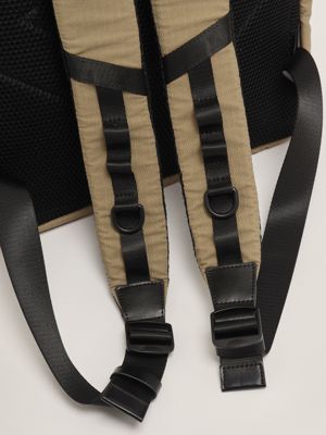 4. Zaino uomo in cotone ripstop e pelle Kaki-Nero Dsquared2 bpm011916808212