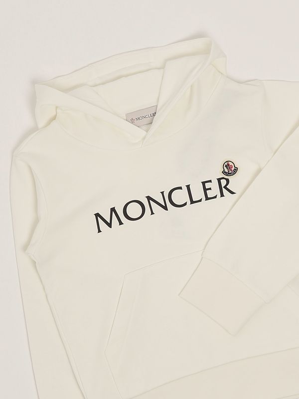 3. Sweat-shirt en coton pour garçon Blanc Moncler 9548g0001189akm