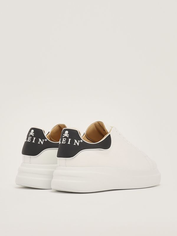 3. Men's Lo-Top Leather Sneakers White Philipp Plein fadsusc0599ple005n