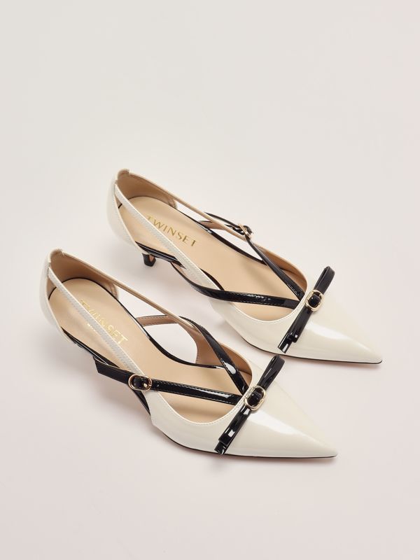 Twin Set Scarpe Decollete Nere Pelle Decollete Donna In Simil