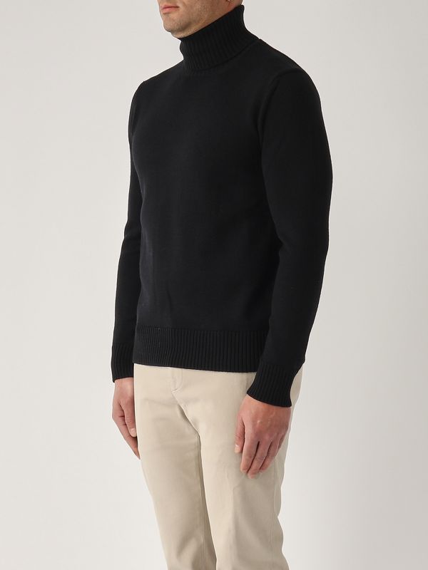 2. Jersey de cuello alto de lana para hombre Negro Altea 2361109