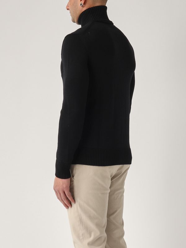 3. Jersey de cuello alto de lana para hombre Negro Altea 2361109