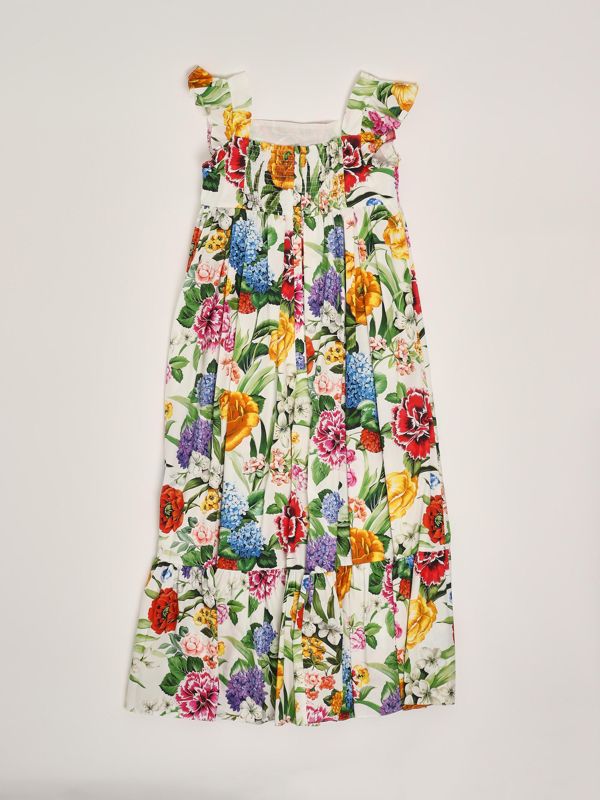 2. Kleid aus Stretch-Baumwolle für Mädchen Blumen Dolce e Gabbana l54dg1hs5s5