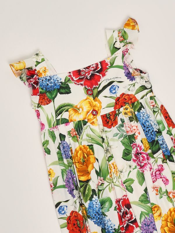3. Kleid aus Stretch-Baumwolle für Mädchen Blumen Dolce e Gabbana l54dg1hs5s5