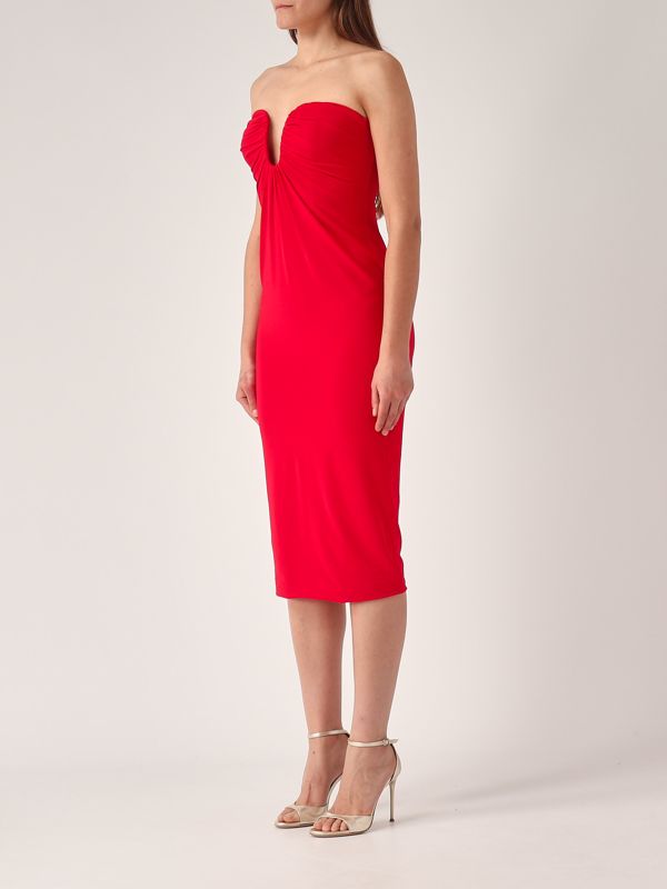 2. Cenerino stretch viscose dress for women Red Pinko 105021a2gs