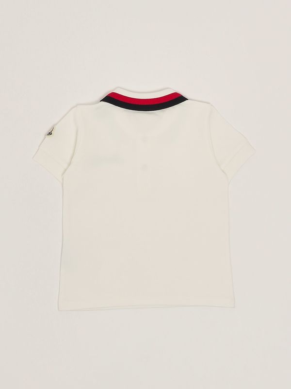 2. Polo neonato con logo ricamato Bianco Moncler 9518a0000189al2