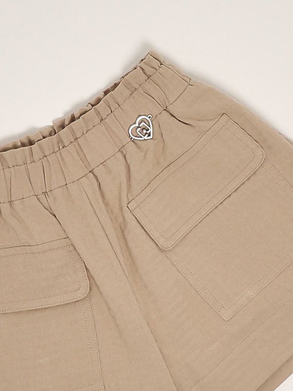 3. Shorts bambina in misto cotone Beige Liu Jo ka5143t2985