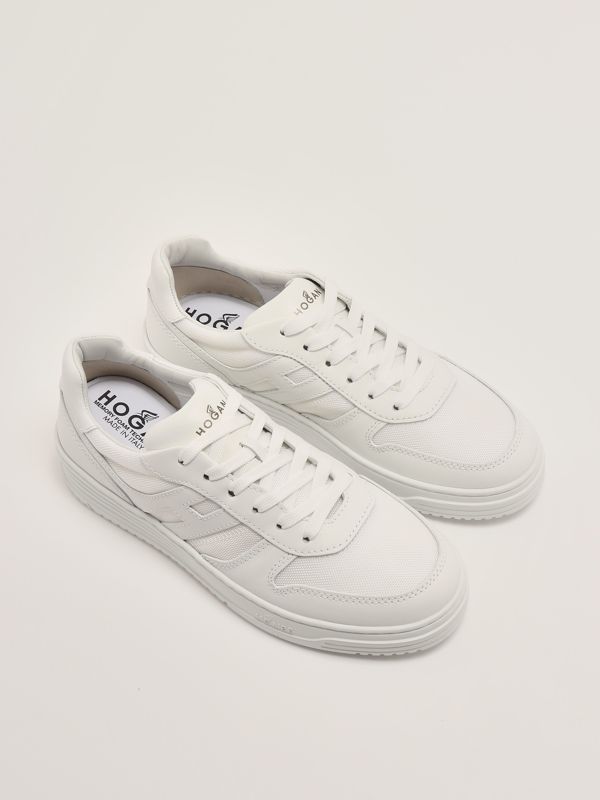 2. Sneakers uomo H630 in pelle e tessuto tecnico Bianco Hogan hxm6300fg70tcy