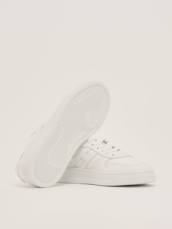 4. Sneakers uomo H630 in pelle e tessuto tecnico Bianco Hogan hxm6300fg70tcy