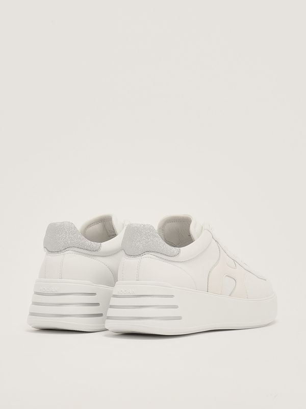 3. Sneakers donna Rebel H564 in nappa Bianco-Argento Hogan hxw5640dn61qyq