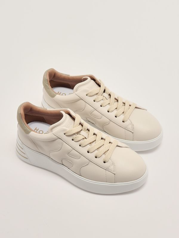 2. Sneakers donna Rebel H564 in nappa Burro-Oro Hogan hxw5640dn61rcb