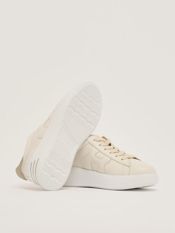 4. Sneakers donna Rebel H564 in nappa Burro-Oro Hogan hxw5640dn61rcb