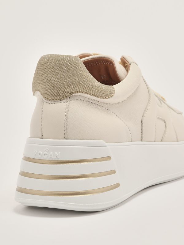 5. Sneakers donna Rebel H564 in nappa Burro-Oro Hogan hxw5640dn61rcb