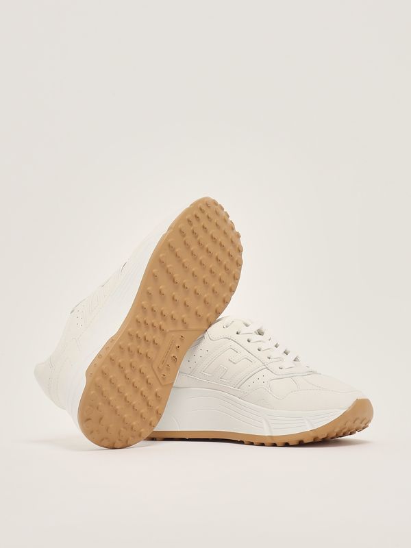 H669 women's leather sneakers hxw6690fk70jus White