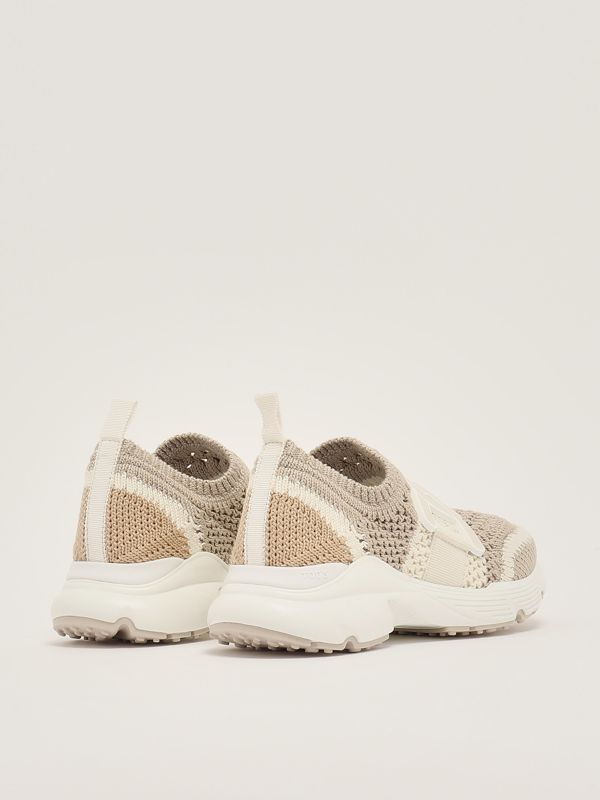 3. Kate women's technical crochet knit sneakers White-Ecru Tod's xxw54c0ij30tk7