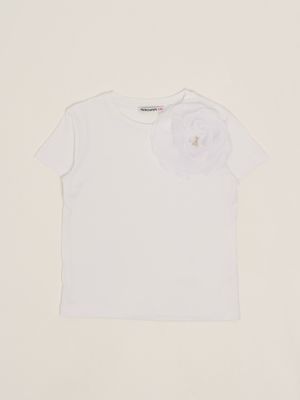 Girl's stretch viscose T-shirt White Patrizia Pepe