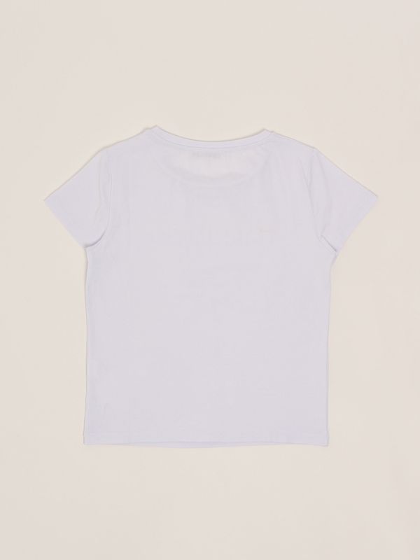 2. T-shirt bambina in cotone stretch Bianco Ottico Patrizia Pepe 7m0911j061