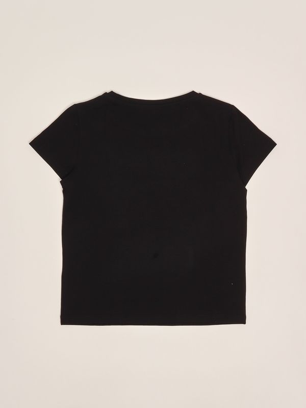 2. T-shirt bambina in cotone stretch Nero Patrizia Pepe 7m0911j061
