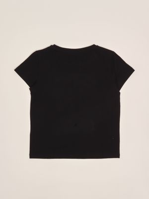 2. T-shirt bambina in cotone stretch Nero