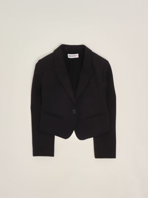 1. Blazer aus Stretch-Crêpe für Mädchen Schwarz Patrizia Pepe 7s0277a555