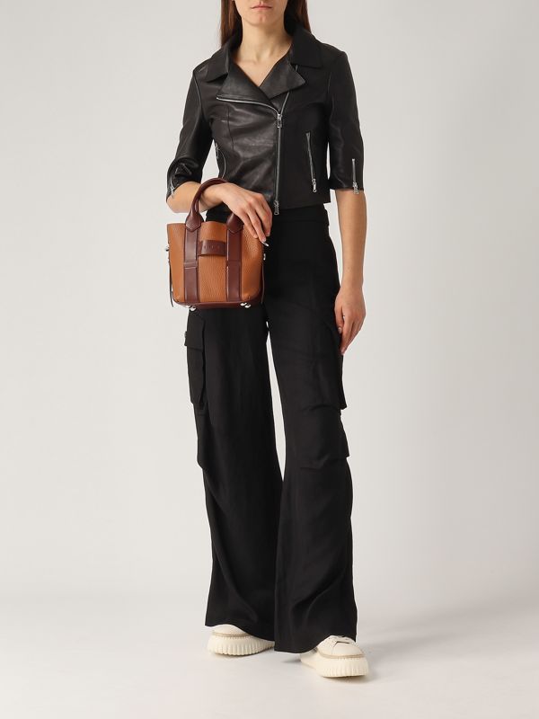 Hogan Women's Script leather bag - Brown | Caposerio.com