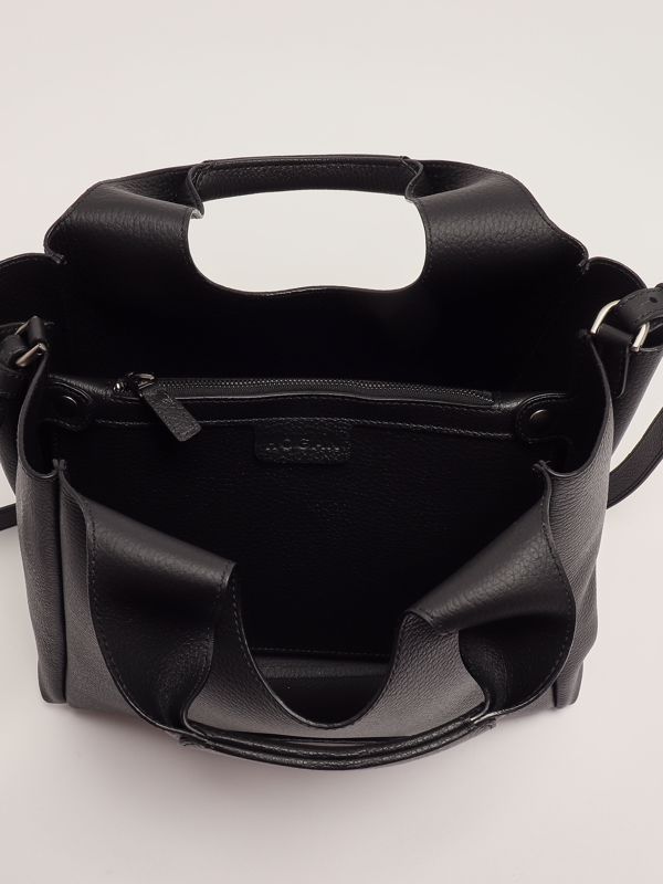 5. Women's H-Bag in grained leather Black Hogan kbw01m30200qvd