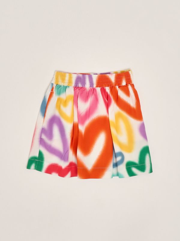 1. Gonna bambina in tessuto biologico Bianco-Multicolor Stella McCartney tw7a81z2538