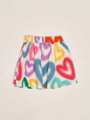 2. Gonna bambina in tessuto biologico Bianco-Multicolor Stella McCartney tw7a81z2538