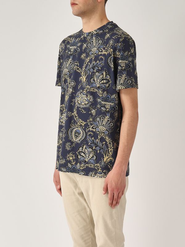 2. Herren-T-Shirt aus Baumwolle Marine Etro mrma0002ak576