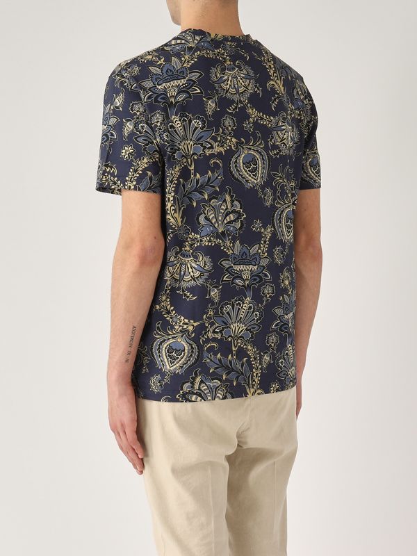3. Herren-T-Shirt aus Baumwolle Marine Etro mrma0002ak576