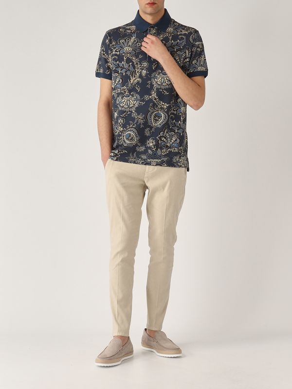 5. Polo en coton pour homme Paisley-Bleu marine Etro mrmd0004ak569