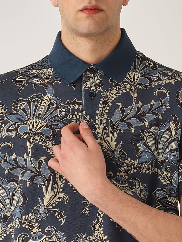 4. Polo en coton pour homme Paisley-Bleu marine Etro mrmd0004ak569