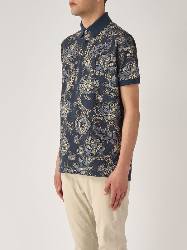 2. Polo en coton pour homme Paisley-Bleu marine Etro mrmd0004ak569