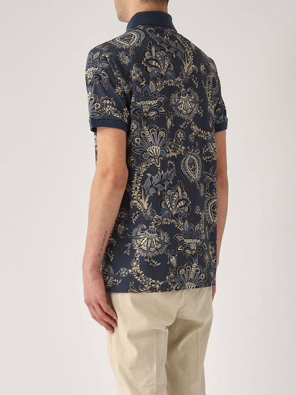 3. Polo en coton pour homme Paisley-Bleu marine Etro mrmd0004ak569
