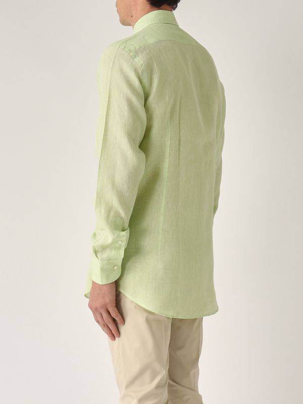 3. Rome-Fit linen shirt for men Pistachio Etro mrib000299tu3d1